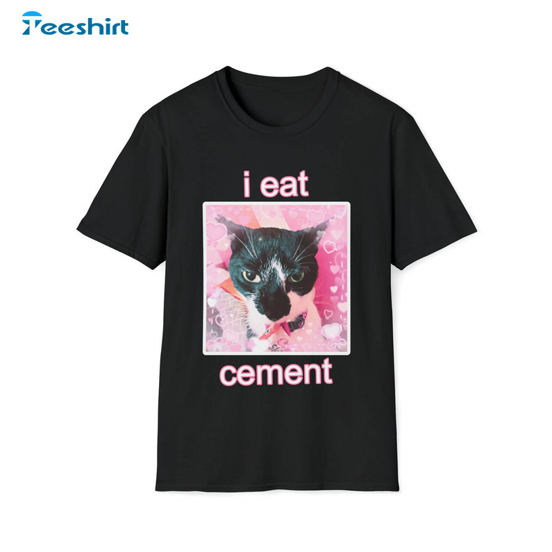Must Have I Eat Cement Cat Shirt, Creative Cat Unisex Hoodie Long Sleeve