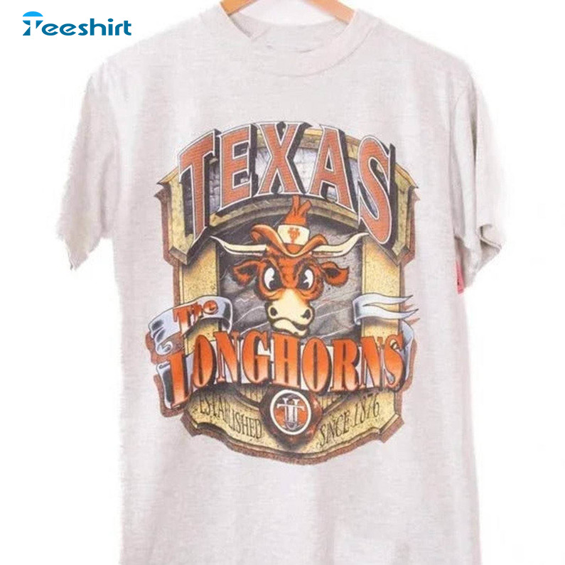 Vintage Ncaa Texas Longhorns Logo T Shirt, Texas Longhorns Sweatshirt Tee Tops