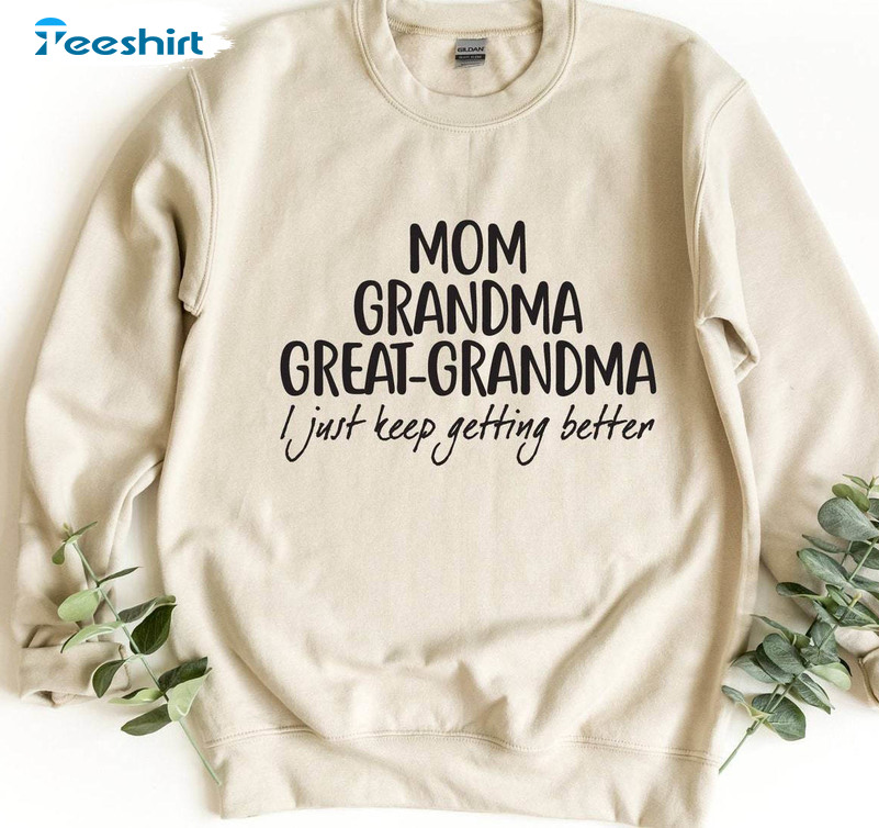 Mom Grandma Great Grandma Sweatshirt, Great Grandma Baby Reveal T Shirt Hoodie