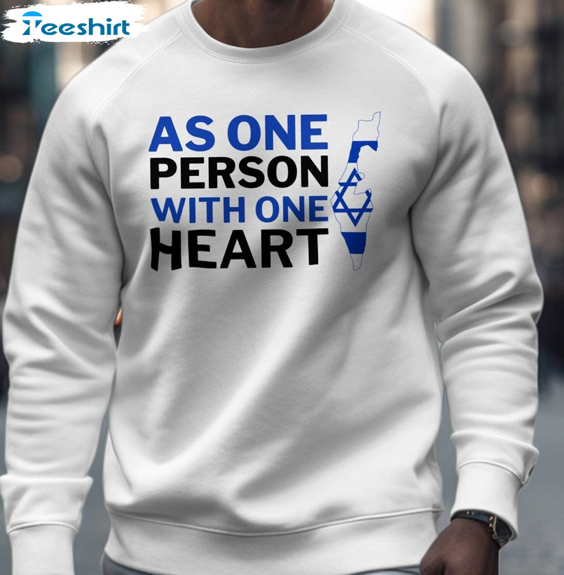 As One Person With One Heart Israel T Shirt, Limited I Stand With Israel Shirt Hoodie