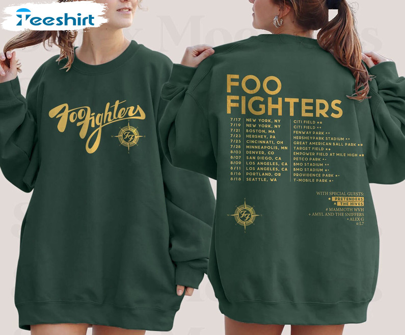 Trendy Foo Fighters Band Tour Us 2024 Sweatshirt , Foo Fighters Tour Shirt Short Sleeve