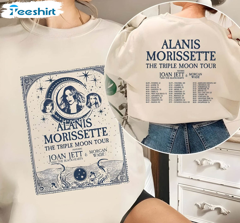 Retro Alanis Morissette Shirt, Alanis Morissette The Triple Moon Concert Sweatshirt Hoodie