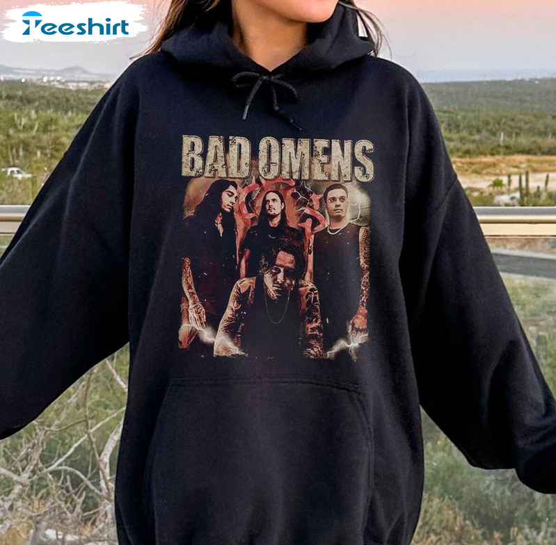 New Rare Bad Omens Shirt, Must Have Rock Music Hoodie Long Sleeve