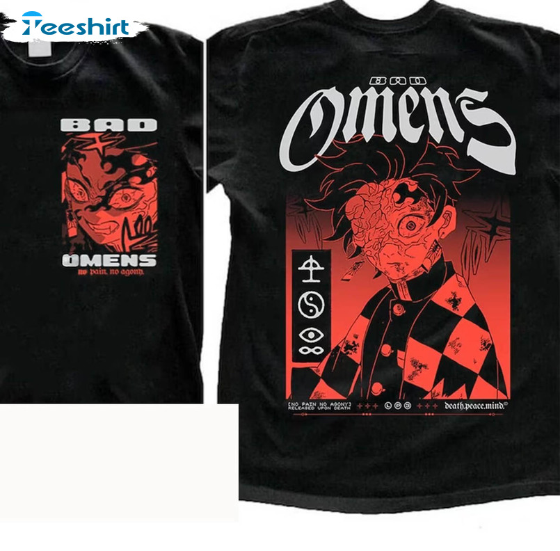 Funny Bad Omen 2023 Concert Sweatshirt , Groovy Bad Omens Shirt Short Sleeve