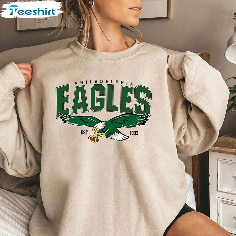 Vintage Philadelphia Eagles Shirt, Retro Nfl Eagles Hoodie Crewneck