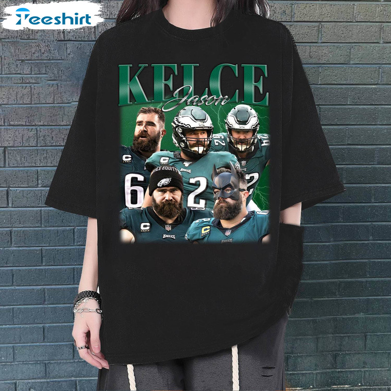 Limited Jason Kelce Eagles Shirt, Jason Kelce Movie Jason Kelce Short Sleeve Crewneck