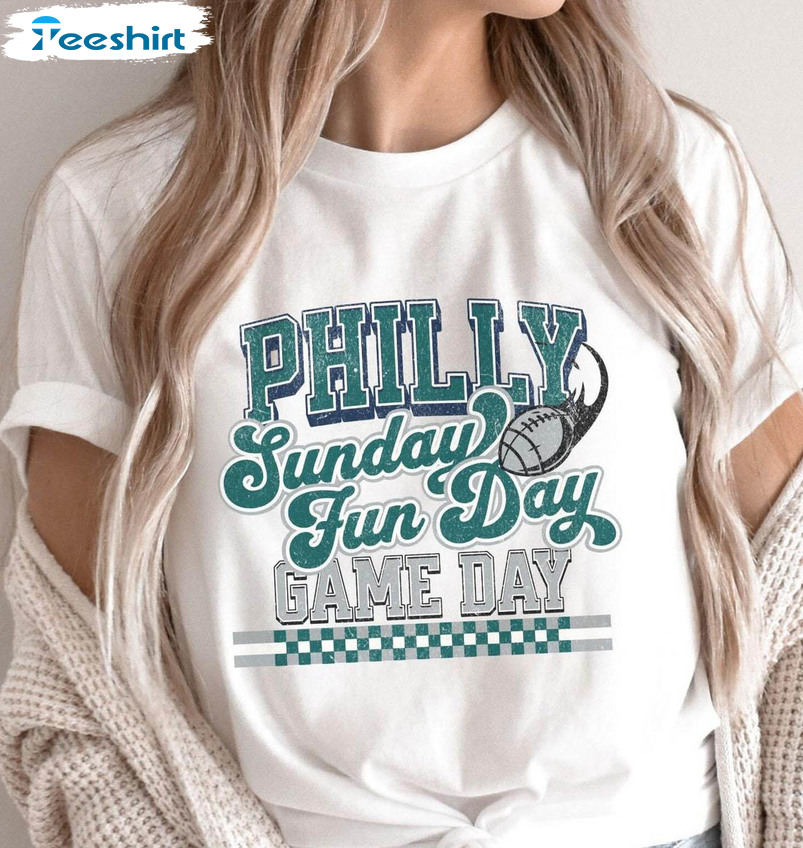 Must Have Philadelphia Football T Shirt, Sunday Funday Unisex Hoodie Tank Top