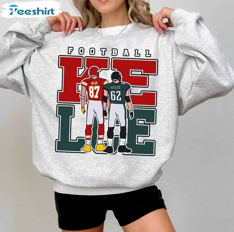 Retro Jason Kelce And Travis Kelce Sweatshirt, Kelce Brothers Super Bowl Shirt Hoodie