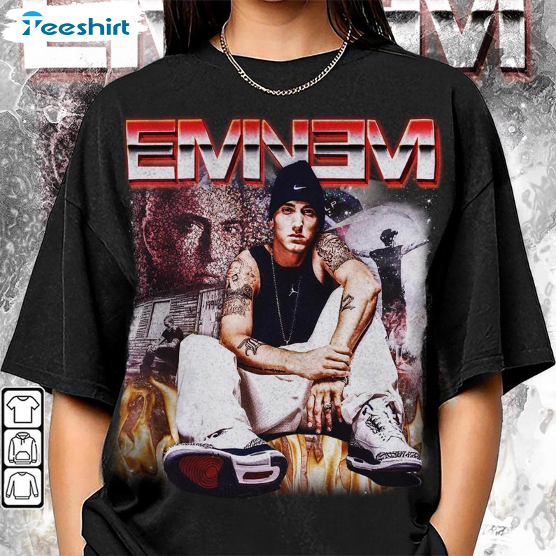 New Rare The Eminem Show Shirt, The Marshall Mathers Crewneck Long Sleeve