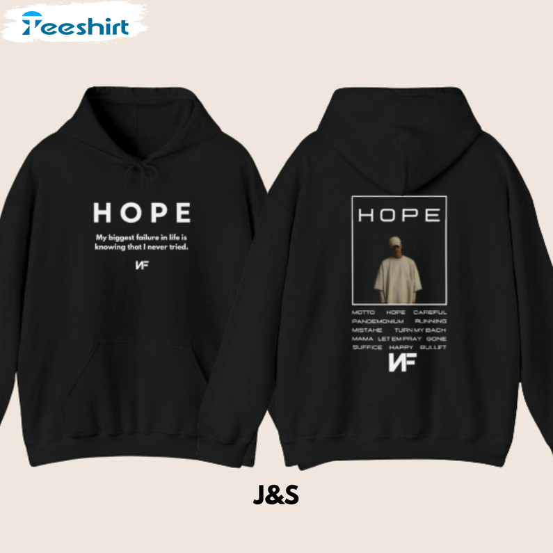 Inspirational Nf Hope Album Hoodie, Trendy Nf Hope Tour Shirt Short Sleeve