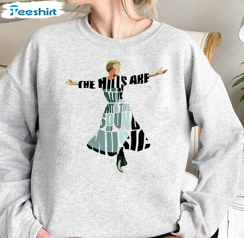 New Rare The Sound Of Music Shirt, Must Have Dancing Girl Short Sleeve Crewneck