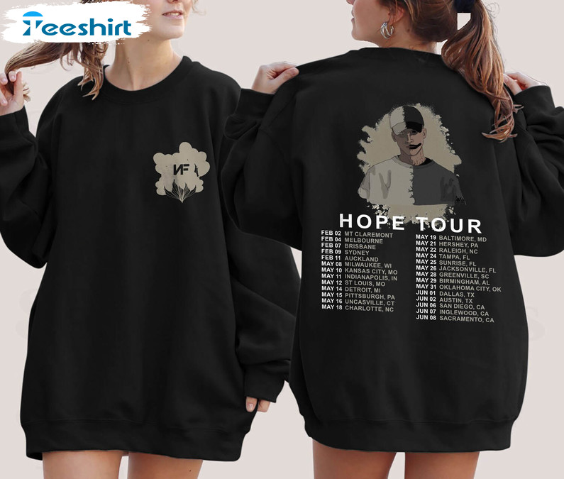 Vintage Nf Hope Tour Shirt, Limited Rapper Nf Unisex Hoodie Long Sleeve