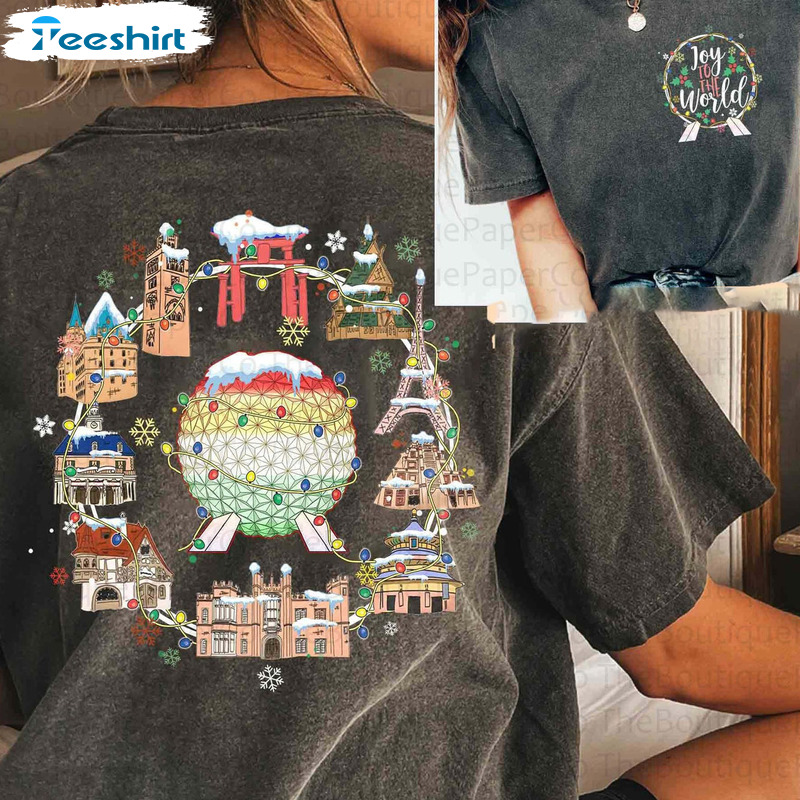 Epcot Christmas Shirt - The World Disney Christmas Unisex T-shirt Long Sleeve