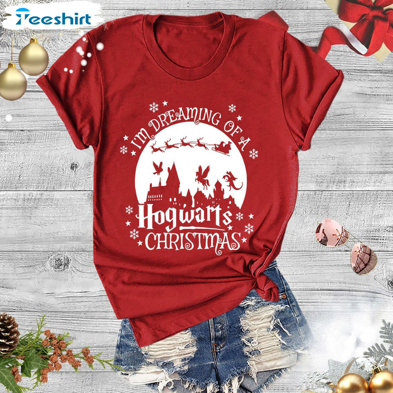 Hogwarts Christmas Funny Shirt - Funny Xmas Long Sleeve Unisex Hoodie