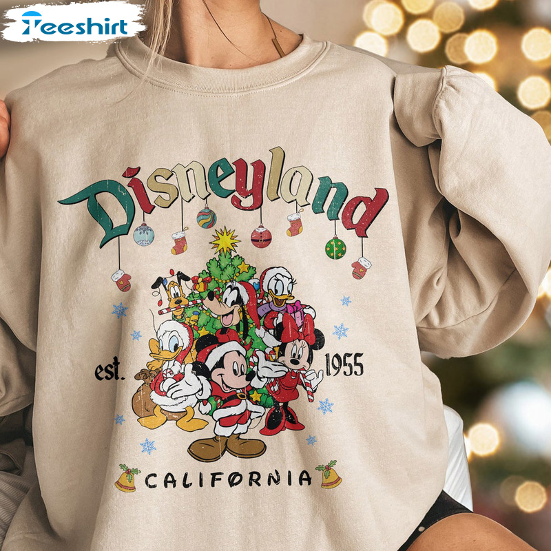 Disneyland Christmas Shirt - Sneyland 1955 Christmas Unisex Hoodie Sweater
