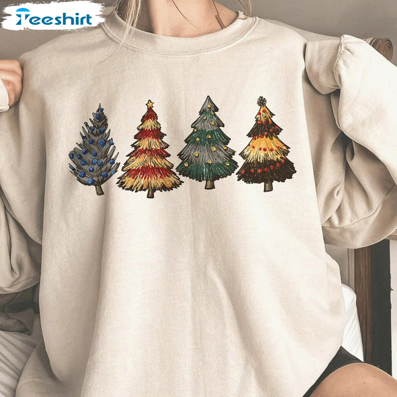 Christmas Tree Sweatshirt - Wizard House Christmas Tree Sweater Unisex T-shirt