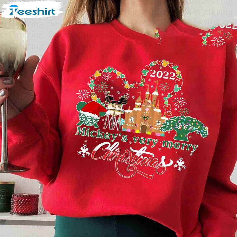 Walt Disney Christmas Shirt - World Christmas Sweatshirt Crewneck