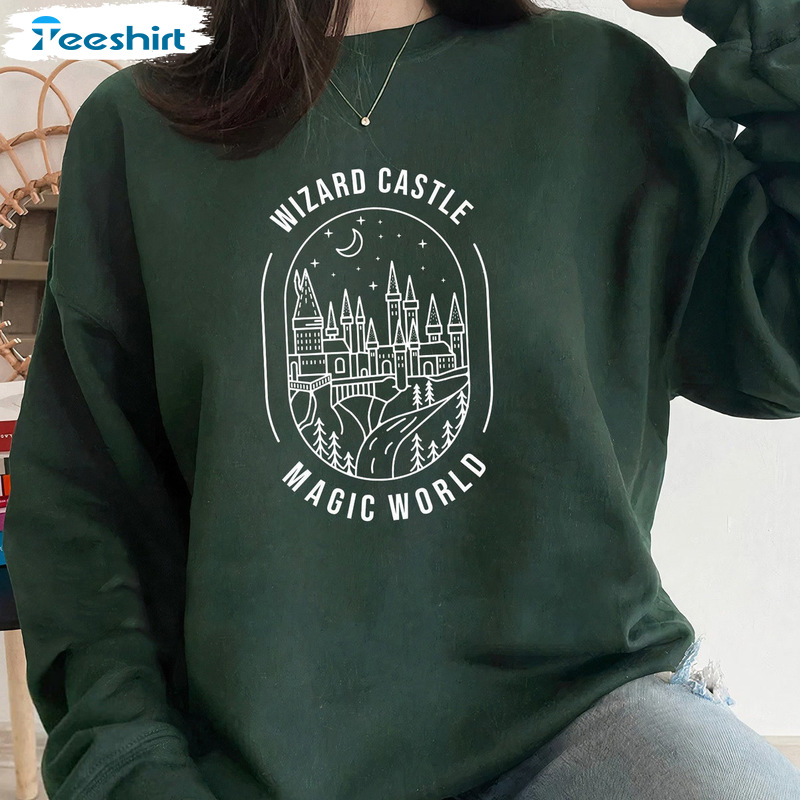 Wizard Castle Sweatshirt - Wizard Book Lover Unisex Hoodie Crewneck