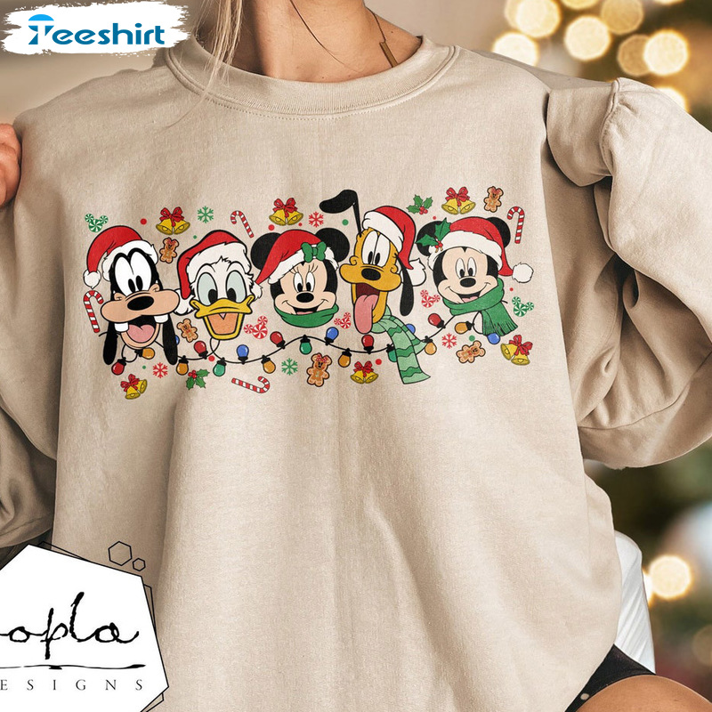 Mickey And Friend Christmas Shirt - Disney Ears Christmas Sweatshirt Long Sleeve
