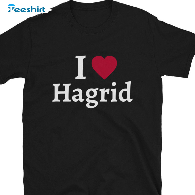 I Love Hagrid Shirt - Robbie Coltrane Vintage Design Short Sleeve Crewneck