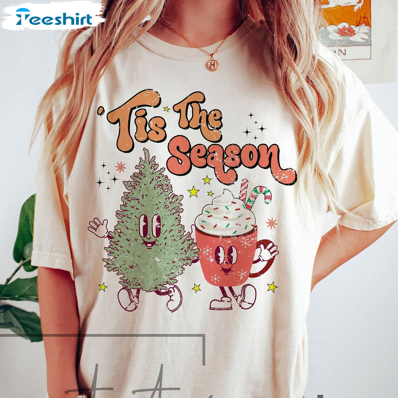 Tis The Season Christmas Shirt - Cute Chritmas Tree Sweatshirt Unisex Hoodie