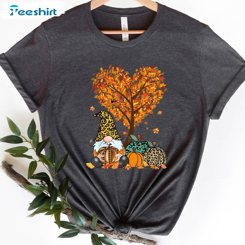 Thanksgiving Gnomes Shirt - Pumpkin Gnome Holiday Tee Tops Sweater