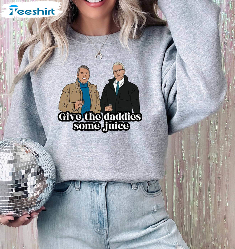 Vintage Give The Daddies Some Juice Shirt, Andy Anderson Short Sleeve Sweatshirt