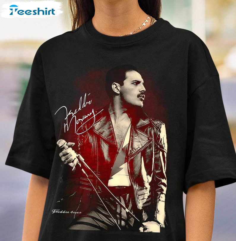 Freddie Mercury Shirt, Freddie Mercury The Show Must Go On Crewneck T Shirt