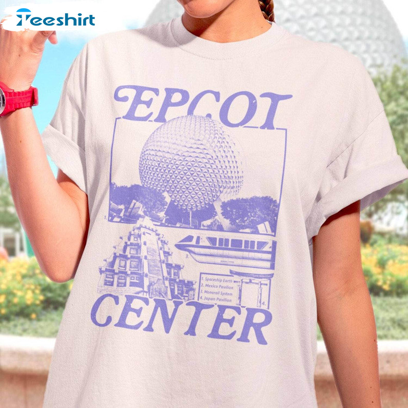 Vintage Epcot Center Shirt, Cool Design Long Sleeve Crewneck Gift For Friend