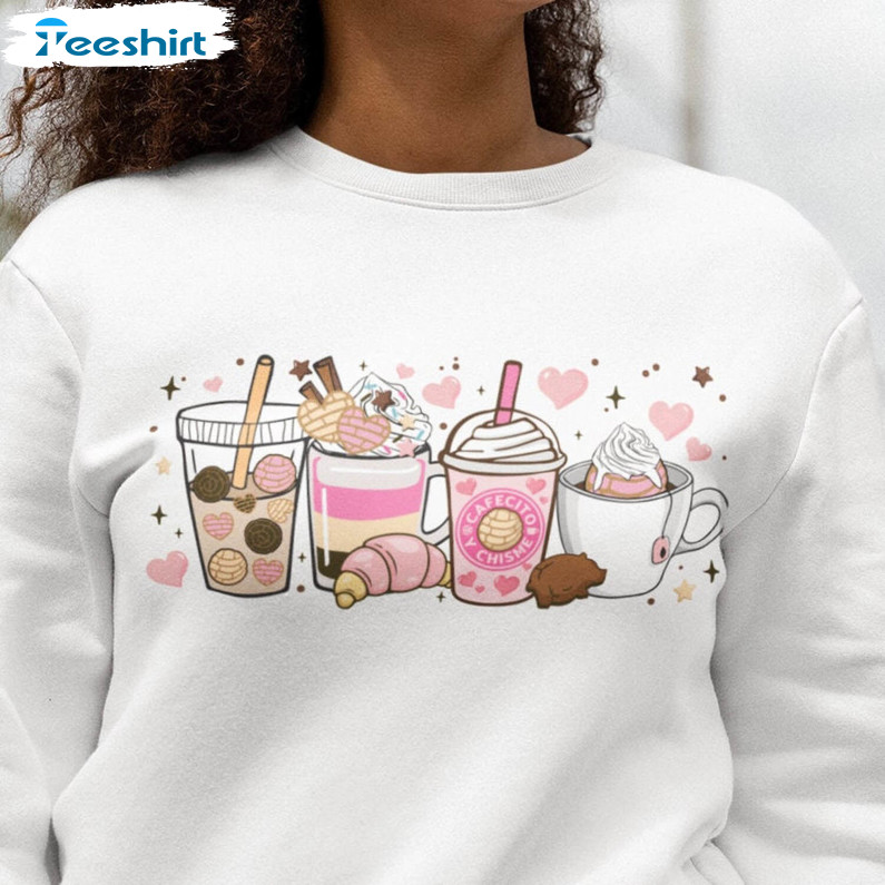 New Rare Cafecito Y Chisme Shirt, Limited Pan Dulce Crewneck Long Sleeve