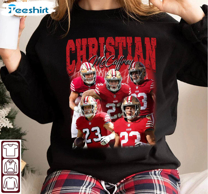 Neutral Christian Mccaffrey Shirt, Must Have Short Sleeve Tee Tops For Football Lover