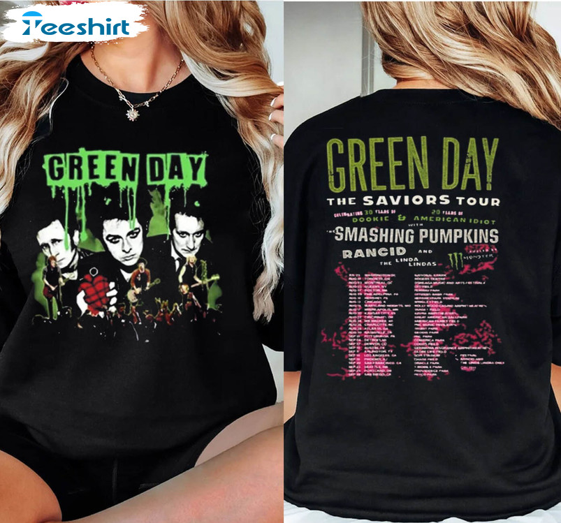 Green Day The Saviors 2024 Tour Hoodie, Groovy Green Day Dookie Shirt Crewneck