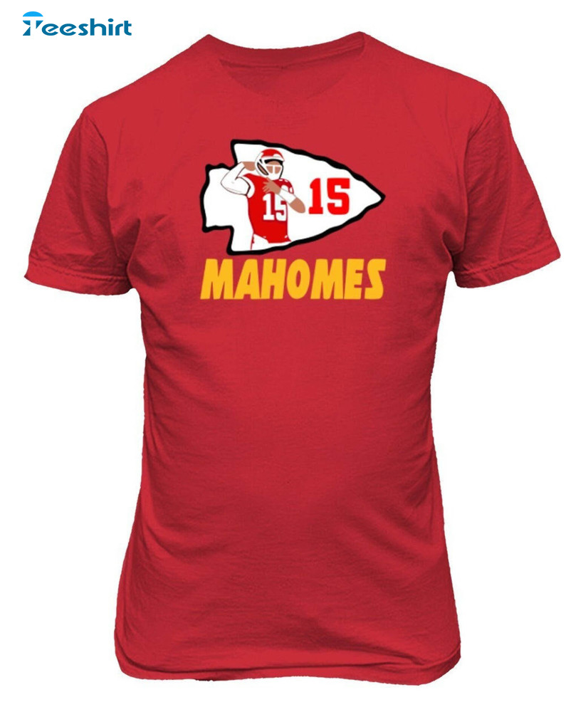 Patrick Mahomes Unique Shirt, Mahomes 15 Football Player Long Sleeve Crewneck