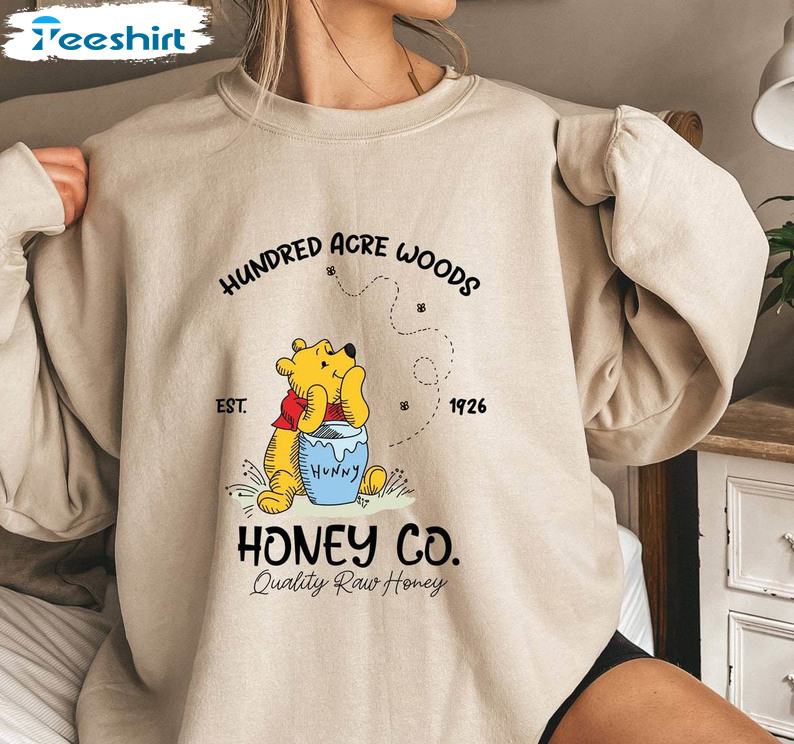 Vintage Hundred Acre Woods Honey Co Sweatshirt , Winnie The Pooh T Shirt Hoodie