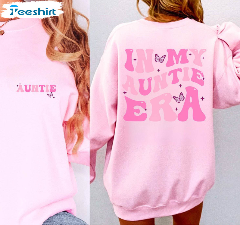 New Rare In My Auntie Era Shirt, Retro Aunt Sweatshirt Long Sleeve