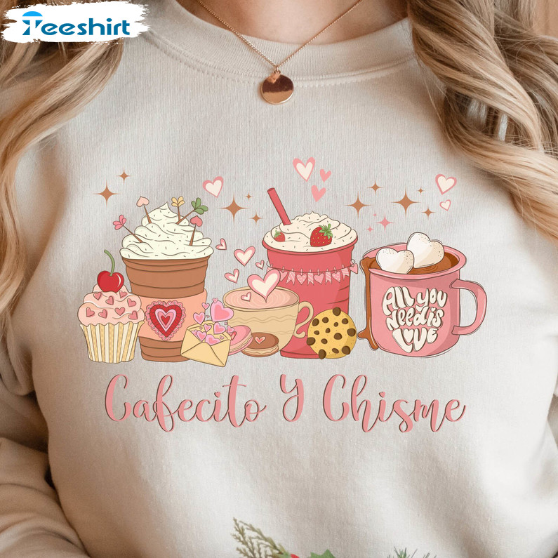 Awesome Cafecito Y Chisme Shirt, Awesome Cafecito Y Chisme Latte Coffee T Shirt Hoodie