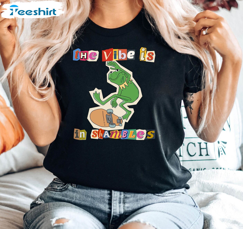 Unique The Vibes Are In Shambles Shirt, Funny Frog Self Care Hoodie T Shirt