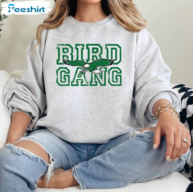 Groovy Bird Gang Sweatshirt, Philly Bird Gang Logo Inspired Crewneck Long Sleeve