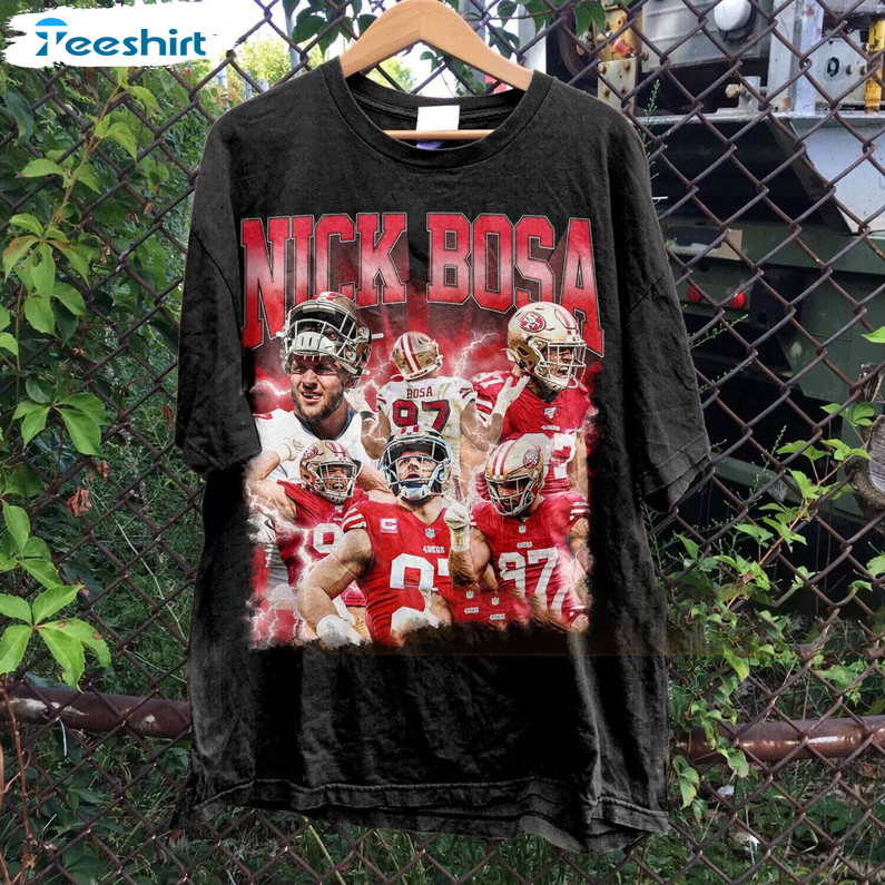 Comfort Nick Bosa Sweatshirt, New Rare Football Crewneck Long Sleeve