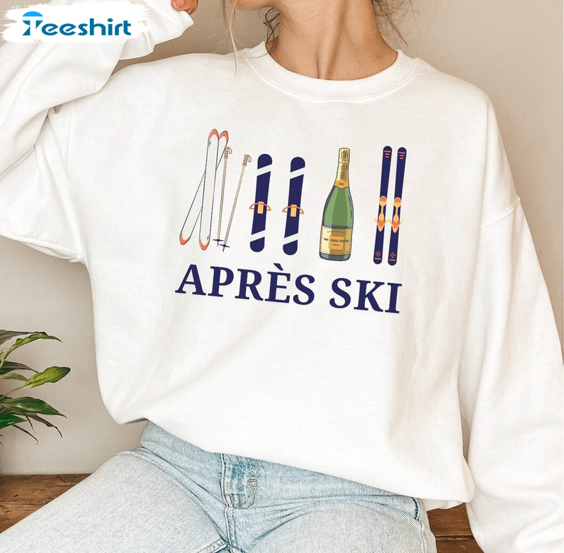 Limited Apres Ski Sweatshirt, Trendy Ski Weekend Trip Long Sleeve Unisex Hoodie