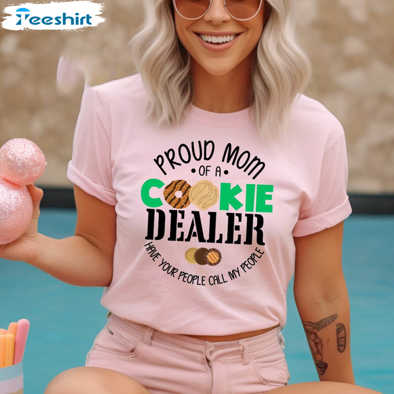 Groovy Cookie Dealer Shirt, Proud Mom Of A Cookie Dealer Long Sleeve Tee Tops