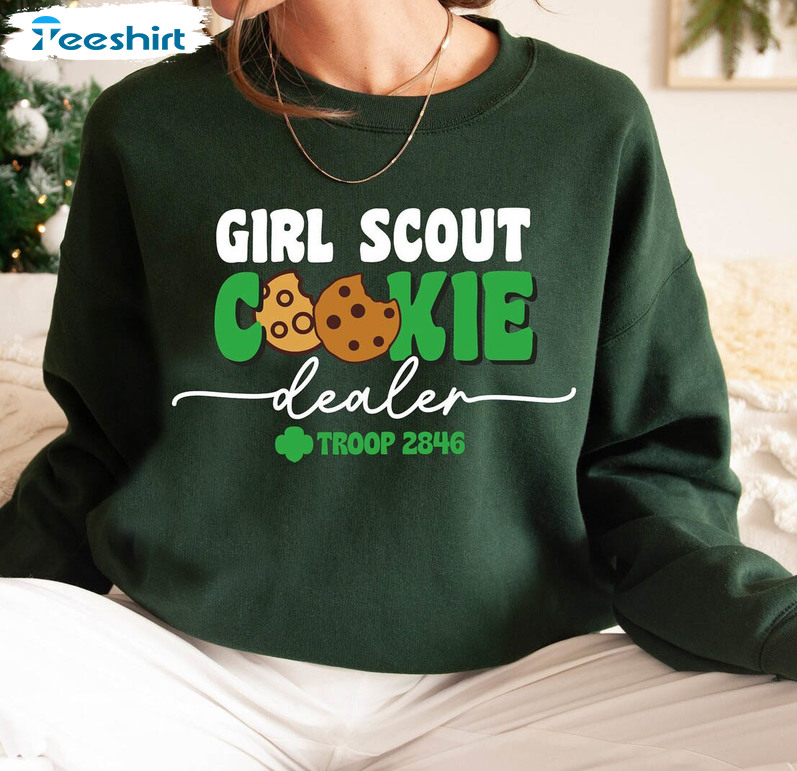 Modern Girl Scout Cookie Dealer Sweatshirt, Cute Cookie Dealer Shirt Long Sleeve