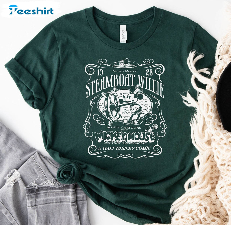 Trendy Disney Mickey Mouse Steamboat Willie T Shirt, Steamboat Willie Shirt Hoodie