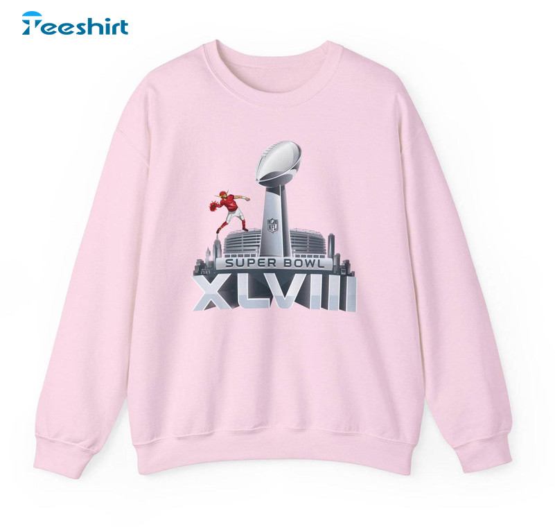 Cute Super Bowl 2024 Shirt, Trendy American Football Sweater Short Sleeve