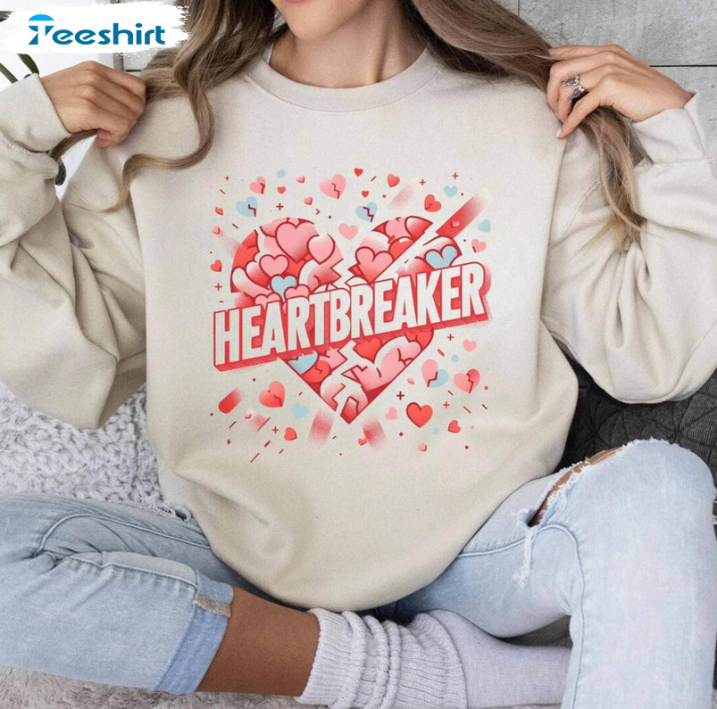 Heartbreaker Skateboard Creative Shirt, Trendy Heartbreaker Short Sleeve Tank Top