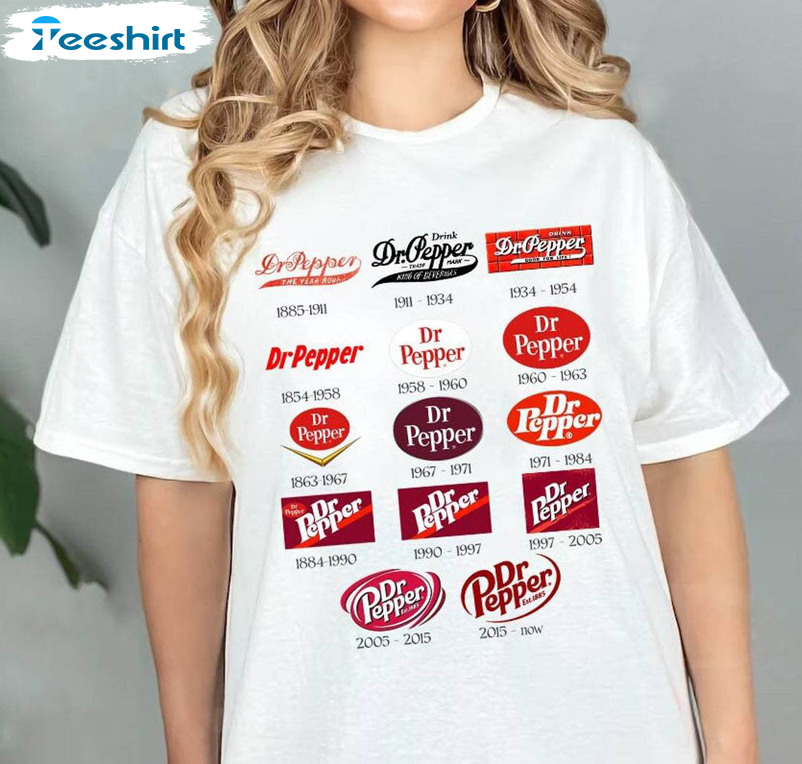 9 Dr Pepper Logo History Unisex T Shirt , Dr Pepper Funny Shirt Short Sleeve