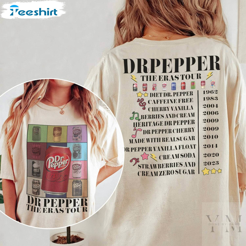 Dr Pepper Cans Eras Tour Inspired Tank Top, Trendy Dr Pepper Shirt Unisex Hoodie