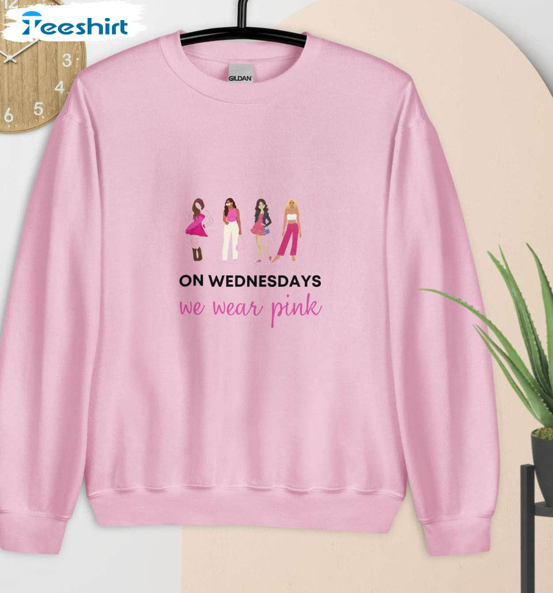 Fantastic On Wednesdays We Wear Pink Shirt, Awesome Girls T Shirt Short Sleeve