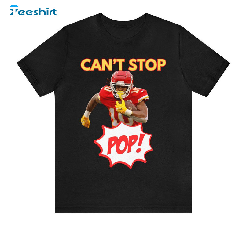 Trendy Can't Stop Pop Isiah Pacheco T Shirt, Creative Pacheco Shirt Short Sleeve