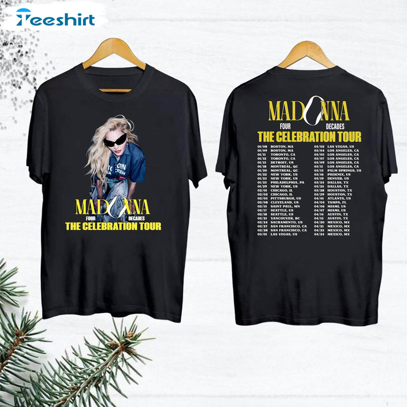 New Rare The Celebration Tour 2024 T Shirt , Madonna Tour Inspired Shirt Hoodie